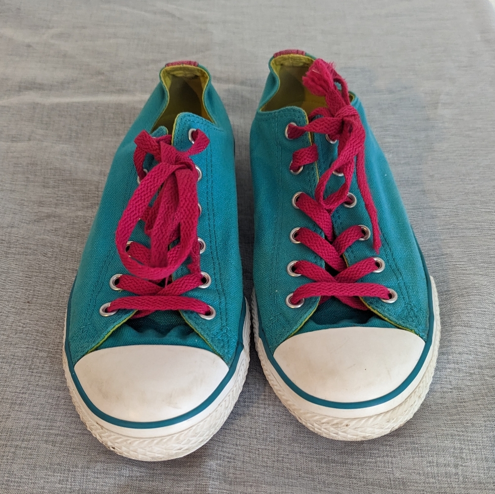 Converse Teal and Pink Athletic Shoes